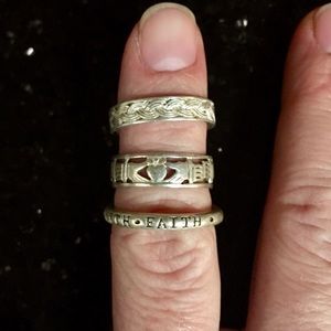 Lot of 3 sterling silver rings